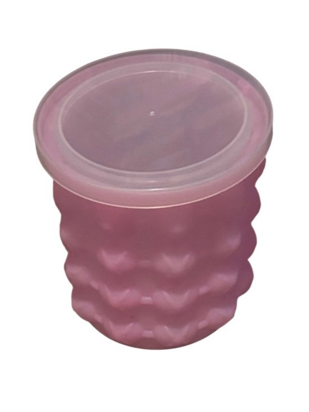 Pink Silicone Insulated Ice Cube Tray Bucket